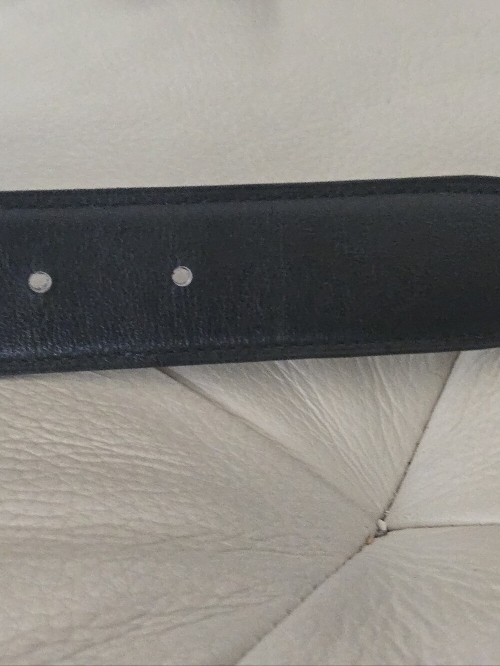 Hermes 24mm Black & Beige Reversible Belt Strap 105cm Unisex Authentic